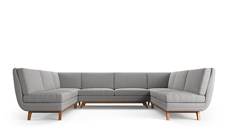 Calhoun Armless U-Sofa Sectional